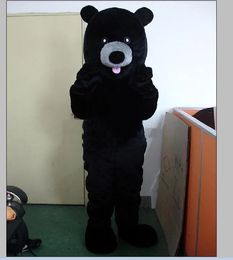 2022 Nieuwe fabriek Hot Black Bear Mascot Costuums Streepjes Karakter Volwassene