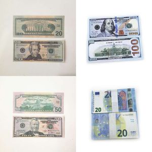 2022 NUEVO dinero falso billete 5 20 50 100 2000 dólares euros de la barra de juguetes realistas copias copia del dinero del cine fy430082635998dwaqp28