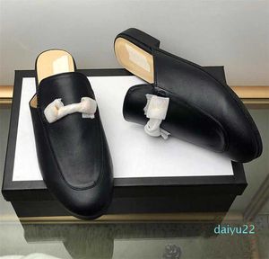 2022 nouvelle mode Casual Chaussures Pantoufles Mocassins Appartements De Luxe Femmes D'été Dentelle Velours Princetown Mules En Cuir Avec Boîte top qualité