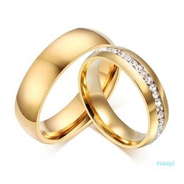 2022 nouvelle mode Classique Bagues De Fiançailles De Mariage Pour Femmes Hommes Bijoux En Acier Inoxydable Couple Bandes De Mariage De Mode Bijoux top qualité