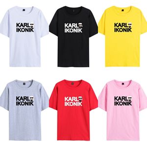 2022 Nieuwe mode Karl Hoogwaardige heren T-shirt Zwart Multicolor Fashion Stylist Ladies Top paar korte mouw S-XXL
