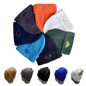 2022 Nueva moda P Diseñador Gorra para hombre Sombrero de calavera de lujo Gorros de punto Sombreros de esquí Máscara Snapback Equipada Unisex Invierno Cashmere Casual Moda al aire libre Alta calidad 7 colores