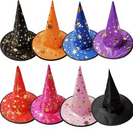 2022 nouvelle mode pentagramme fête cosplay Halloween chapeau personnalité unisexe assistant chapeau pointu