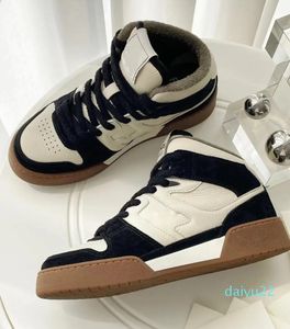 2022 nouvelle mode d'inspiration vintage Match High Top Sneakers Chaussures Panneaux en Daim Semelle en Caoutchouc Hommes Marques Célèbres Confort Extérieur Baskets Hommes Casual Marche EU38-46