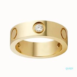 2022 nueva moda mujer banda amor anillo titanio acero Unisex diseñador anillos hombres mujeres pareja tornillo anillos joyería para amantes regalo tamaño