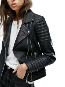 2022 NIEUWE FASE VROUWEN VROUWEN AUSTUM WINST MOTORCYCLE FAUX LEDER JAAKTEN DAME LEUGE MOEVE Biker White Pu Punk Streetwear Black Coats L220801