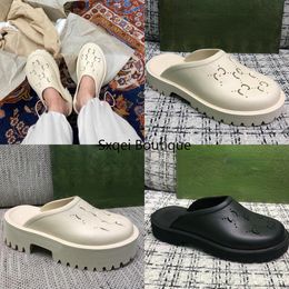 2022 Nieuwe mode dames sandalen slippers glijbaan designer merk dames sandalen zachte dames holle platform gemaakt transparant materiaal sexy strand voor vrouwen maat 36-42