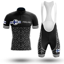 2022 New Finland Cycling Jersey Set Pro Bicycle Team Short Manga corta Maillot Ciclismo Summer's Summer Breathing Cycling Clothing S277U