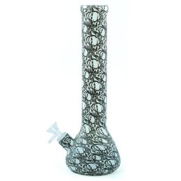 2022 nouveau Glow in the dark bécher bong verre Bongs silicone Heady Pipes shisha narguilé Dab Rig tuyau d'eau vase 13,5" bongs