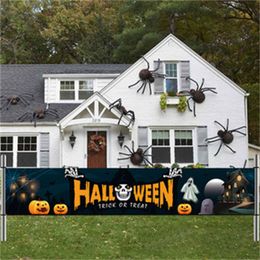 2022 NIEUWE Halloween Banner vlaggen Tuin Banner Ghost Festival Decoratie Outdoor Party Pull Flag Horror Sfeer Lay -out