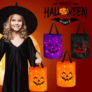 2022 nouveau Halloween citrouille rougeoyante fête de vacances fournitures sac de bonbons fantôme sorcière sac fourre-tout décoration arrangement accessoires