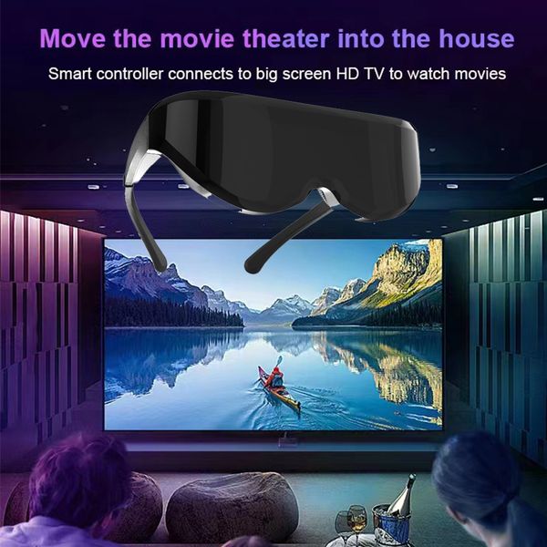2022 nuevas gafas inteligentes HDMI montadas en la cabeza cerca del ojo pantalla gigante de alta definición 3DVR pantalla de gafas de video de juego de película de realidad virtual