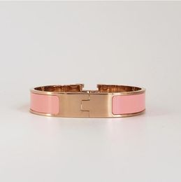 Bracelet à boucle en or rose en acier inoxydable, bracelet de bijoux de mode pour hommes et femmes