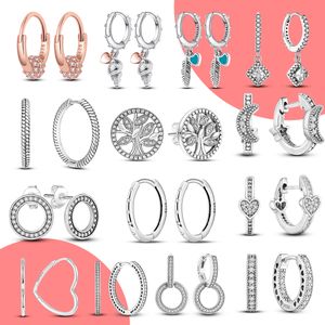 2022 nouveau cerceau boucles d'oreilles mode 925 argent asymétrique coeur boucle d'oreille pour les femmes bijoux cadeau pour petite amie femme usine en gros