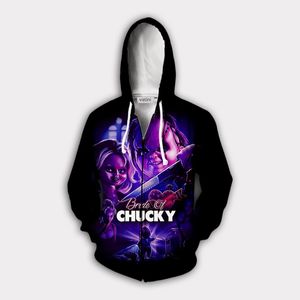 2022 Nieuwe Horror Movie Child's Play Chucky Gedrukt Mode 3D Mannen / Vrouwen Cool Patroon Sweatshirt / T-shirt / Hoodies / Vest / Broek / Shorts GG01