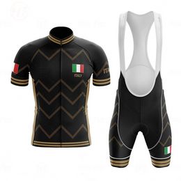 2022 Nieuw-Italië Go Team Cycling Jersey Sets Men Summer Short Sleeve Quick-Dry Cycling Clothing MTB Bike Suit Ropa Ciclismo HOMBRE