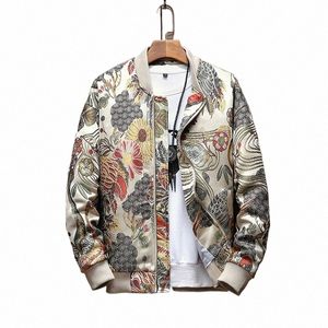 2022 Nouvelle broderie japonaise Veste pour hommes Manteau pour hommes Hip Hop Street Vêtements Veste pour hommes Bomber Jacket Vêtements Plus Taille Q06O #