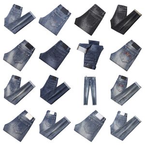 2022 Nieuwe jeans herfst winterbroek pant heren broek strekken dicht passende jeans katoenen broek gewassen rechte zakelijke casual cq01