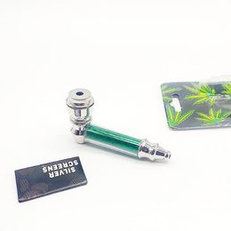 2022 Nieuwe blad metalen buizen voor roken Tabak Mini Rook Herbal Herb Pijp Set Draagbare Filter Rokers Accessoires