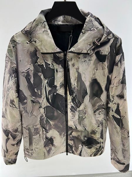 2022 nueva marca de lujo chaqueta para hombre moda graffiti al aire libre material a prueba de viento chaqueta de diseñador superior