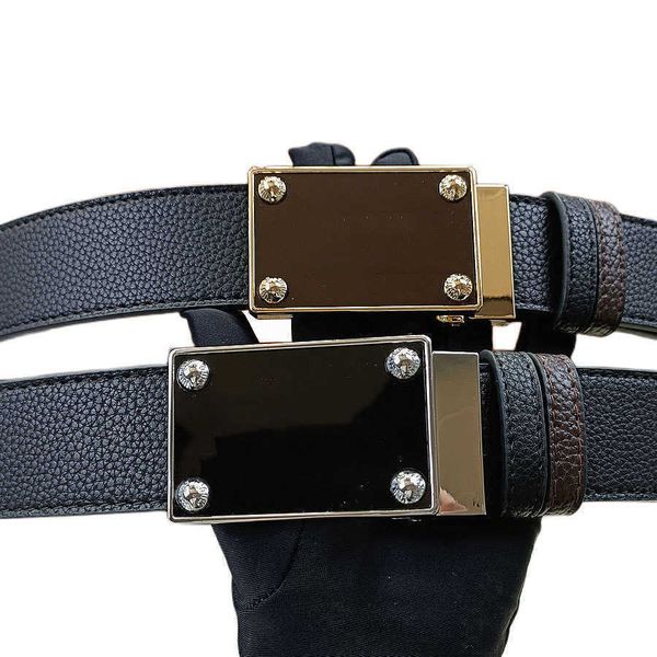 2022 Nouvelle marque de luxe Ceinture Lettre L Boucle Mode Véritable Cuir Femmes Ceintures Pour Hommes Double Face Litchi Motif En Gros