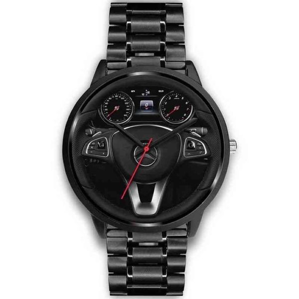 Volant de voiture personnalisé en métal pour hommes, compteur de vitesse, bracelet en acier inoxydable, montre à Quartz 238W, nouvelle collection 2022