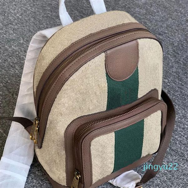 2022 Nouveaux Designers de luxe Sac d'école unisexe Filles Garçons Hommes Sac à dos Style Classique Correspondant Stripes Corde Boucle Homme Sacs à dos Duff207V