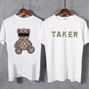 Nouveaux T-shirts pour hommes Casual Double Face Hot Diamonds T-shirt Homme Mode Manches Courtes O-cou Coton Spot Grande Taille T-shirts Vêtements S-5X