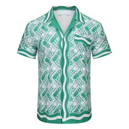 2022 nouveaux hommes t-shirts Prairie Green imprimé unisexe lâche soie manches courtes Designer chemises dames été plage hauts taille asiatique M-3XL