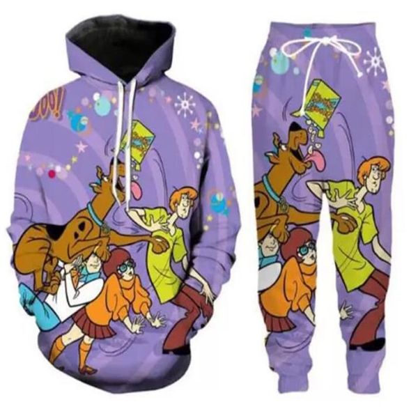 Scooby Doo-chándal divertido con estampado 3D para hombre y mujer, pantalones de Hip Hop, sudaderas con capucha, ok06258U, novedad de 2022