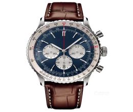 2022 New Men039s Watch Machinerie automatique 46 mm grand cadran en cuir bracelet montre super brillant montreux de luxe Quartz Relojes9859345