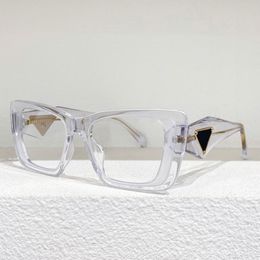 2022 Nuevas gafas de sol para hombre o para mujer SPR 08YS Cat Eye Square Fashion Luxury Brand Gafas de sol transparentes Triangle Graphic Temple UV400 con caja