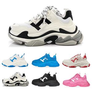 Ontwerper Casual schoenen Men Dames beroemde originelen x Triple S Designer Brand-Form Clear Sole Pink Foam Athletic Trainers Luxe mode adimatische sneakers