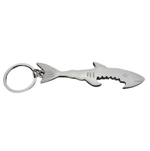 2022 nouveau métal 2 en 1 porte-clés ouvre-bouteille créatif requin poisson porte-clés ouvre-bière porte-clés anneau ouvre-boîte alliage forme de requin