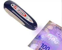 2022 NUOVO Mini 2 in 1 Valuta UV Misurazione del denaro Strumenti di analisi Rilevatore di banconote Controllo contraffatto con scatola al dettaglio e cordino