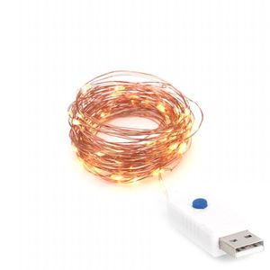 2022 Nouveau Mitofox 10m 100 LEDS LEDS Etanche USB Cuivre Cuivre Décoration de Noël String Cour de jardin Light Jardin