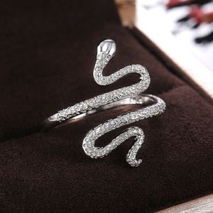 2022 nouveau moissanite bijoux serpent bague 925 en argent Sterling bague de mode pour les femmes fête cadeau bijoux vente en vrac