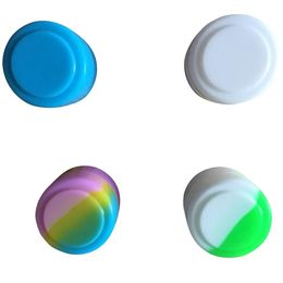 2022 nouveau MOQ = 50 2ML mini pots de cire bon marché de couleur assortie Dab Round Silicone Container antiadhésif