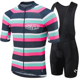 2022 New Morvelo Team Cycling Jersey Set Breathable Mtb Bicycle Clothing Bike Mountain Wear Clothes Maillot Ropa Ciclismo Hombre