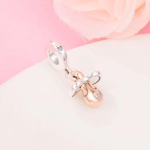 2022 Nouveau cadeau de fête des mères 100% 925 Sterling Silver Baby Pacifier Dangle Charm Fits Pandora Bracelet Perles pour la fabrication de bijoux DIY Accessoires 781490C01