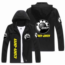 2022 Nieuwe Motor Racing Jacket BRP CAN-AM Print Mens Hoodie Fashion Hip-Hop Bomber Leisure Windbreaker Mannen Jas