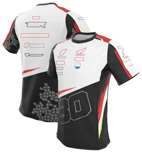 T-shirt de course pour moto, combinaison pour fans de course, même polo, vêtements personnalisés, nouvelle collection 2022