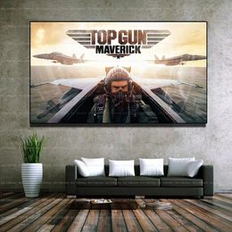 2022 Nouveau Film Top Gun Maverick Peintures Affiche Film D'action Avion Combattant Mur Photos Toile Peinture Imprime Moderne Décor À La Maison Woo