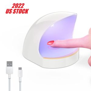 2022 Nueva lámpara de uñas UV para uñas de gel Iluminación novedosa 60S Secador de uñas con sincronización inteligente 16W Mini geles Lámparas LED con USB Kit de uñas de poligel UVs Herramientas de arte portátiles