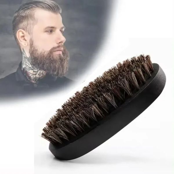 2022 Nuevo mini cepillo de barba de madera natural para hombres masaje de cara de madera vintage que hace maravillas para peinar barbas y bigotes