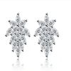2022 Nouveau design de niche flash zircon stud marquise diamond cristal brillant boucles d'oreilles européennes et américaines bijoux de feuille de feuille en gros