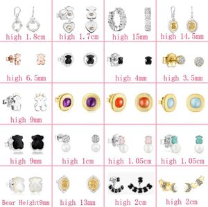 2022 Nouveau populaire 100 925 Boucles d'oreilles en argent en argent sterling ours les dames Beauul Boucles d'oreilles de tempérament classiques bijoux A31865558