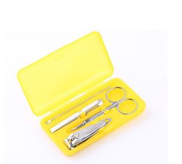 Ensemble de manucure à ongles Portable 4 en 1 en acier au carbone, ensemble de beauté personnelle, Mini Kit d'outils pour ongles gratuit, nouveauté 2022