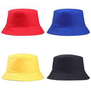 2022 Nieuwe draagbare mode Sexy Solid Color Folding Fisherman Sun Hat Outdoor Men and Women Emmer Cap Multi-Season Cap Y220607