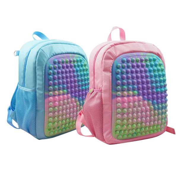 2022 nouveaux sacs à dos arc-en-ciel pour enfants Pop Out Fidget jouet bulle Stress soulager garçons école sac à dos livre sac pour enfants